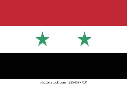 Syria national flag  vector Illustration material