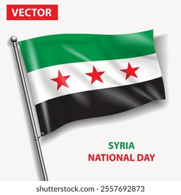 Syria new flag national day Arabic