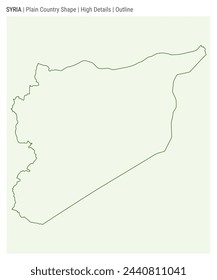 In: Syria Plain Country Map. Hohe Details. Gliederungsstil. Die Gestalt Syriens. Vektorgrafik.