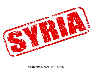 SYRIA red stamp text on white