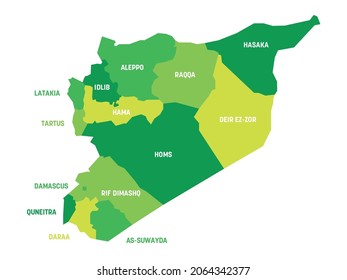 Syria - regional map of governorates