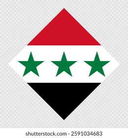 Syria rhombus flag. Vector illustration.
