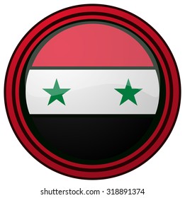 Syria Round Emblem, Vector Illustration. 