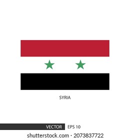 Syria square flag on white background and specify is vector eps10.