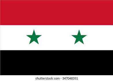 Syria, Syrian Arab Republic Flag vector image  