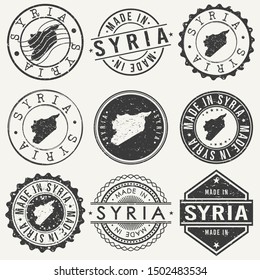 Syria Travel Stamp Made In Product Stamp Logo Icon Symbol Design Insignia.