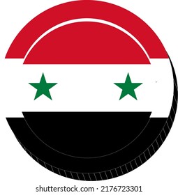 Syria vector hand drawn flag, Syrian pound