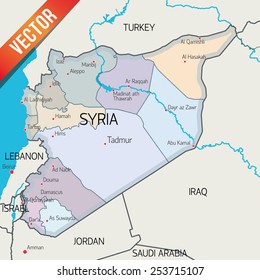 Syria Vector Map 