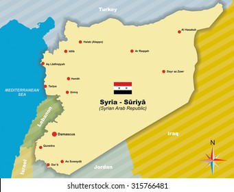 Syria -  Vector map of Syrian Arab Republic