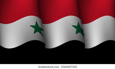 syria waving flag background design vector illustration suitable for poster design about holiday, feast day and national independence day on syria