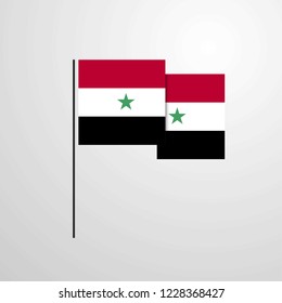 Syria waving Flag design vector