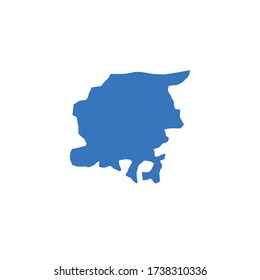 Syrian city A'zaz. Map vector illustration.