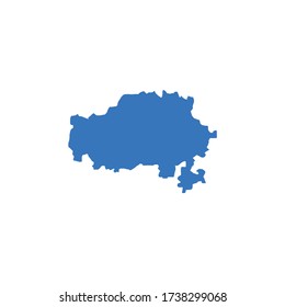 Ciudad siria Ma'arrat Misrin. Ilustración vectorial de mapa.