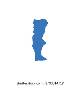 Ciudad siria de Manbij. Ilustración vectorial de mapa.