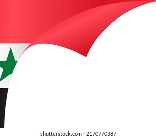 Bandera siria de fondo blanco.