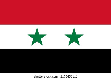 Syrian flag  on white background.