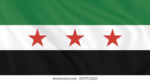 Syrian flag. Flag of Syria. Flag of Syria vector page symbol for web site design Syria flag logo. Grunge colorful background