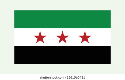 Syrian flag. Flag of Syria. Flag of Syria vector page symbol for web site design Syria flag logo