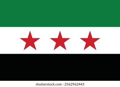 Syrian flag. Flag of Syria. Flag of Syria vector page symbol for web site design Syria flag logo. Grunge colorful background