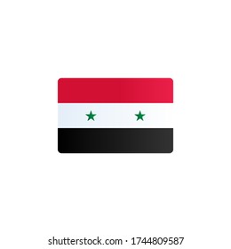 syrian flag vector. country flag isolated on white background