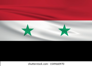 syrische Flagge mit Welleneffekt