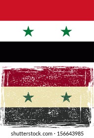 Syrian grunge flag. Vector illustration.