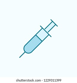 syringe 2 colored line icon. Simple colored element illustration. syringe outline symbol design from Scientifics study set