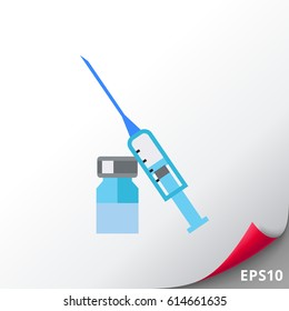 Syringe and ampoule icon