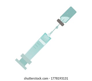 syringe and ampoule stock vector illustration