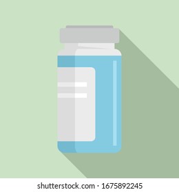 Syringe ampule icon. Flat illustration of syringe ampule vector icon for web design