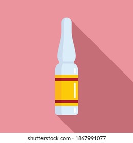 Syringe ampule icon. Flat illustration of syringe ampule vector icon for web design