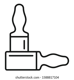 Syringe ampule icon. Outline syringe ampule vector icon for web design isolated on white background