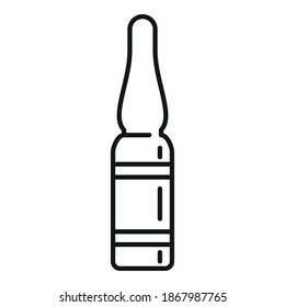 Icono de la ampula de jeringas. Esquema jeringa amputación icono vector para diseño web aislado en fondo blanco