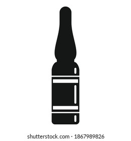 Syringe ampule icon. Simple illustration of syringe ampule vector icon for web design isolated on white background