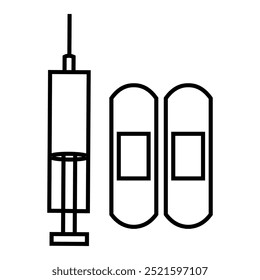 Syringe with blood, pcr test icon vector design symbol illustration.