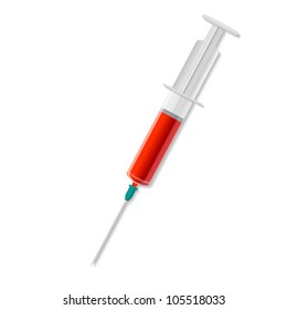 Syringe for a blood test