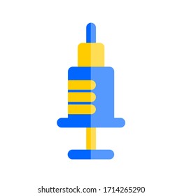Syringe Blue Flat Design Icon