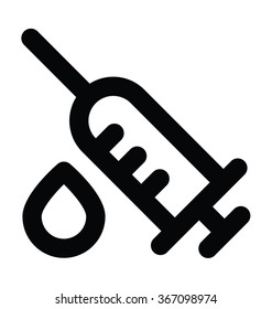 Syringe Bold Line Vector Icon