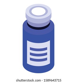 Syringe bottle icon. Isometric of syringe bottle vector icon for web design isolated on white background