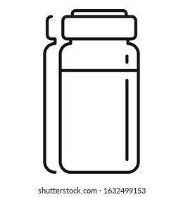 Syringe bottle icon. Outline syringe bottle vector icon for web design isolated on white background