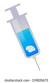 Syringe with a brain icon