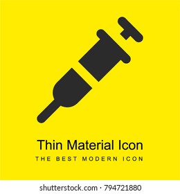 Syringe bright yellow material minimal icon or logo design