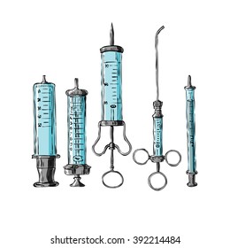 syringe cap isolated on a white background