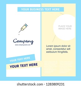 Syringe Company Brochure Template. Vector Busienss Template
