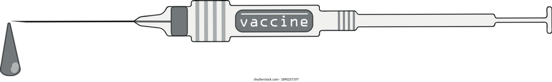 Syringe containing medicine for the coronavirus vaccine