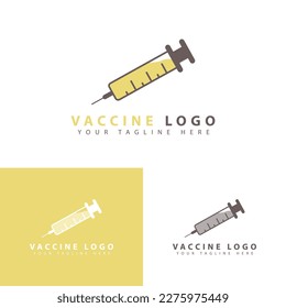 Syringe design template. Syringe vector icon. outline pattern for website design, logo, UI.