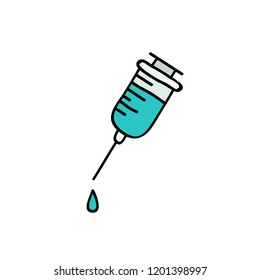 syringe doodle icon