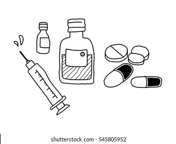 Syringe & Drug Doodle