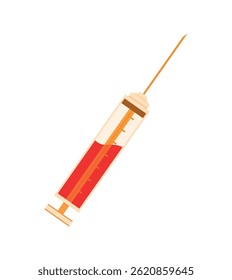 Syringe for drugs, medicine, supplement, and vitamin for healthcare element vector illustration isolated on transparent background