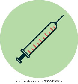 Syringe Filled Vector Icon Design